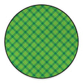 Saint Patrick's Day Scottish Plaid Print Round Floor Mat