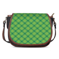 Saint Patrick's Day Scottish Plaid Print Saddle Bag