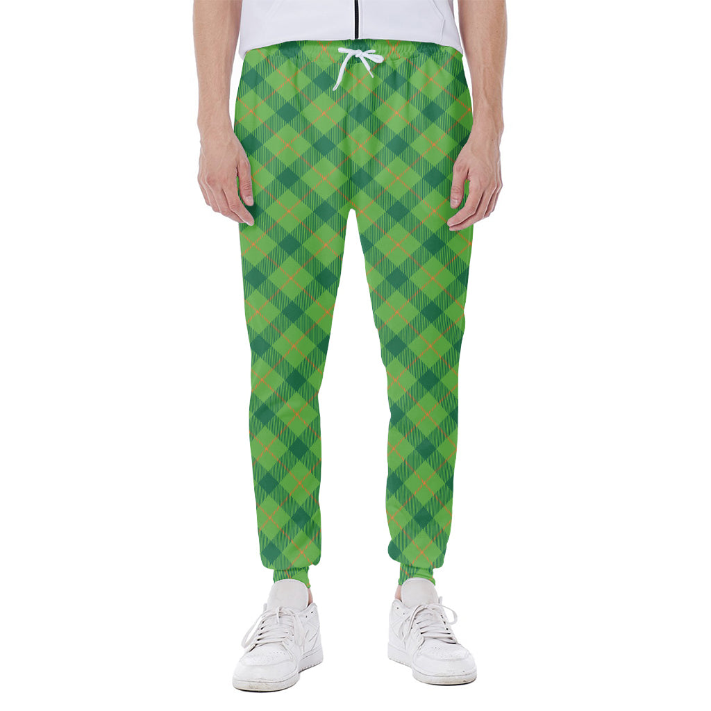 Saint Patrick's Day Scottish Plaid Print Scuba Joggers