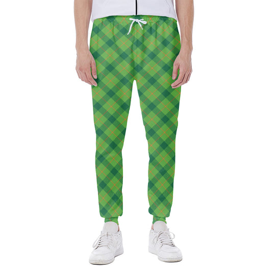 Saint Patrick's Day Scottish Plaid Print Scuba Joggers