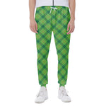 Saint Patrick's Day Scottish Plaid Print Scuba Joggers