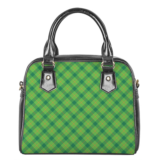 Saint Patrick's Day Scottish Plaid Print Shoulder Handbag