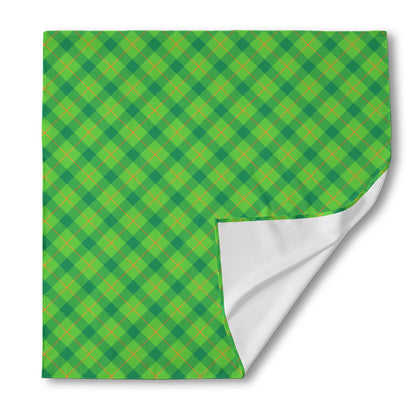 Saint Patrick's Day Scottish Plaid Print Silk Bandana