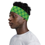 Saint Patrick's Day Scottish Plaid Print Sports Headband