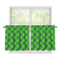 Saint Patrick's Day Scottish Plaid Print Tier Curtains