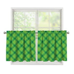 Saint Patrick's Day Scottish Plaid Print Tier Curtains
