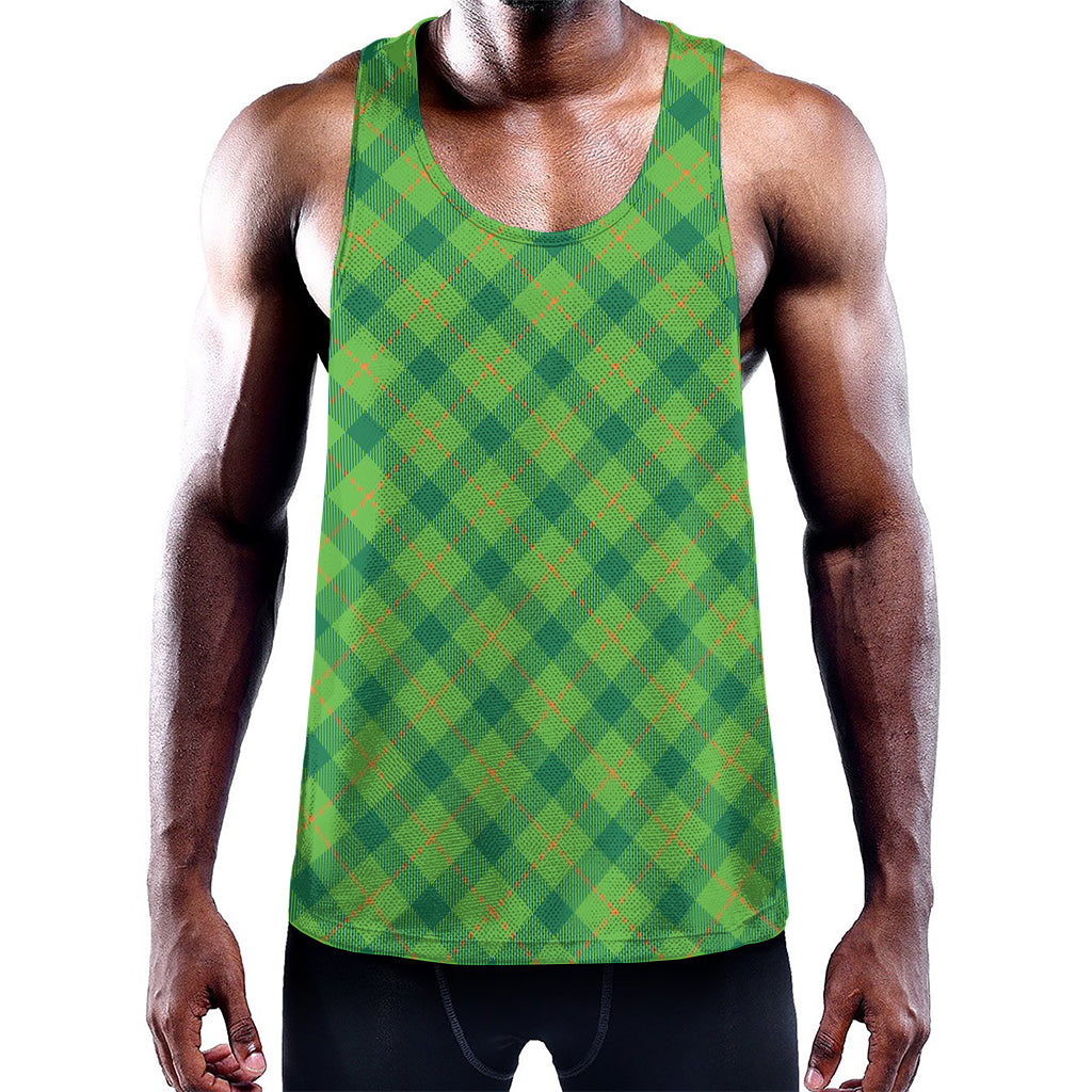 Saint Patrick's Day Scottish Plaid Print Training Tank Top