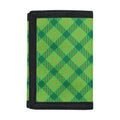 Saint Patrick's Day Scottish Plaid Print Trifold Wallet