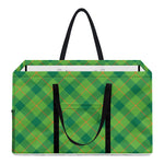 Saint Patrick's Day Scottish Plaid Print Utility Tote Bag