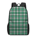 Saint Patrick's Day Stewart Plaid Print 17 Inch Backpack