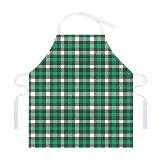 Saint Patrick's Day Stewart Plaid Print Adjustable Apron