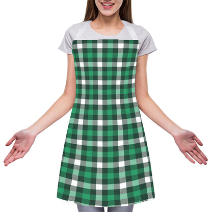 Saint Patrick's Day Stewart Plaid Print Adjustable Apron
