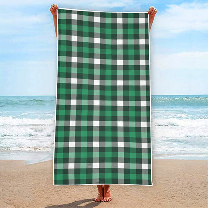 Saint Patrick's Day Stewart Plaid Print Beach Towel