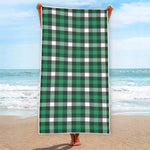 Saint Patrick's Day Stewart Plaid Print Beach Towel