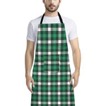 Saint Patrick's Day Stewart Plaid Print Bib Apron With Pocket