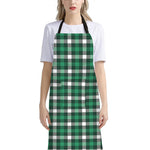 Saint Patrick's Day Stewart Plaid Print Bib Apron With Pocket