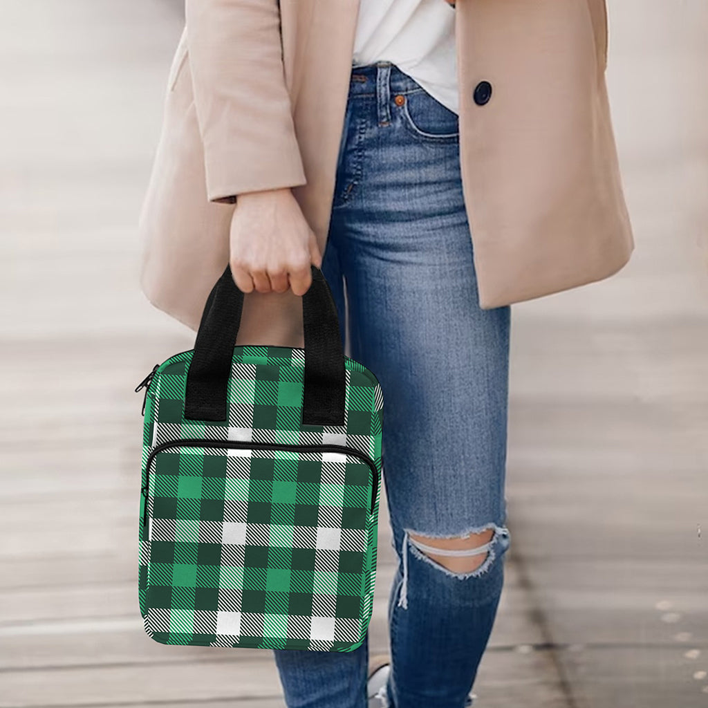 Saint Patrick's Day Stewart Plaid Print Bible Tote Bag