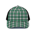 Saint Patrick's Day Stewart Plaid Print Black Mesh Trucker Hat