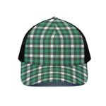 Saint Patrick's Day Stewart Plaid Print Black Mesh Trucker Cap