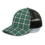 Saint Patrick's Day Stewart Plaid Print Black Mesh Trucker Cap