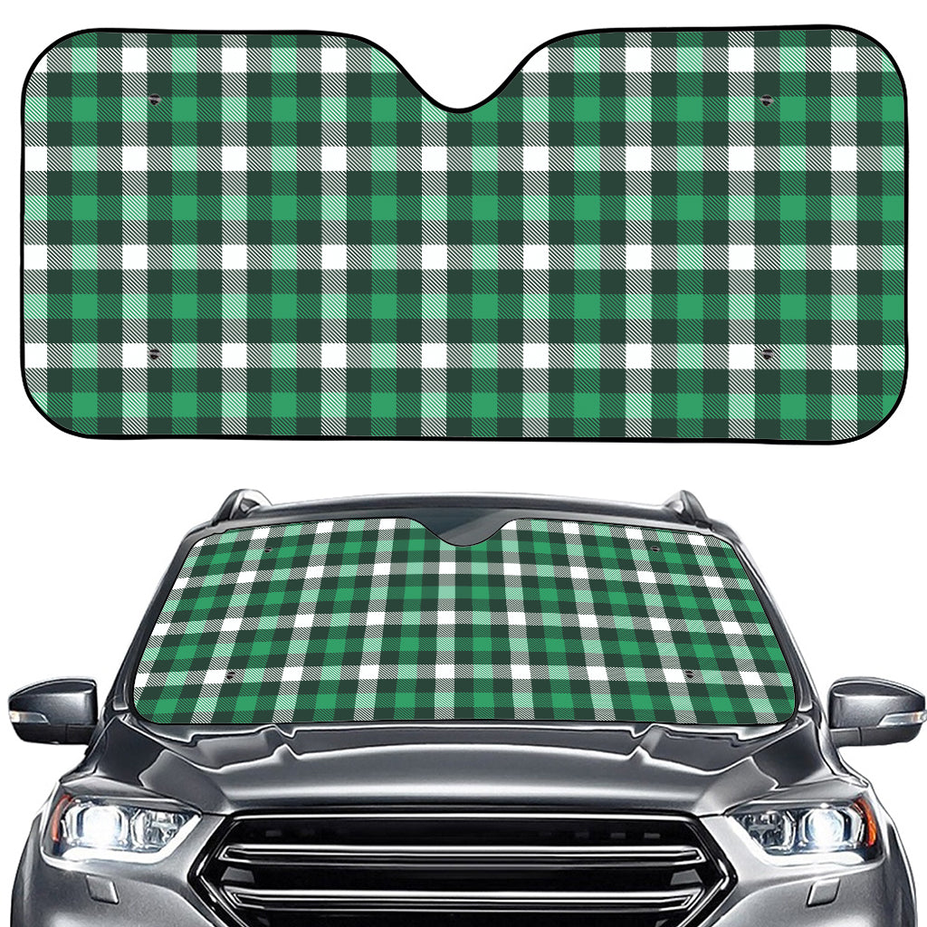 Saint Patrick's Day Stewart Plaid Print Car Windshield Sun Shade