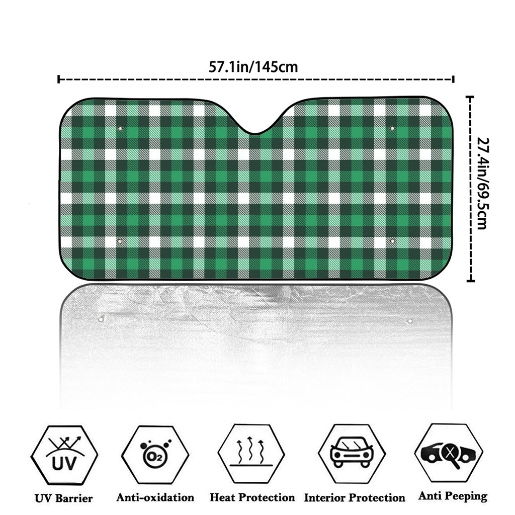 Saint Patrick's Day Stewart Plaid Print Car Windshield Sun Shade