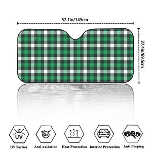 Saint Patrick's Day Stewart Plaid Print Car Windshield Sun Shade