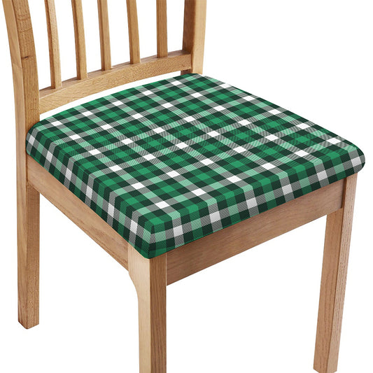 Saint Patrick's Day Stewart Plaid Print Chair Cushion Cover