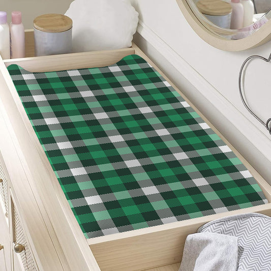 Saint Patrick's Day Stewart Plaid Print Changing Pad Cover