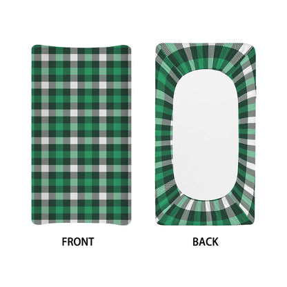 Saint Patrick's Day Stewart Plaid Print Changing Pad Cover