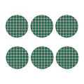 Saint Patrick's Day Stewart Plaid Print Coaster Set