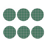 Saint Patrick's Day Stewart Plaid Print Coaster Set