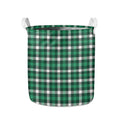 Saint Patrick's Day Stewart Plaid Print Collapsible Laundry Basket