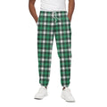 Saint Patrick's Day Stewart Plaid Print Cotton Sweatpants