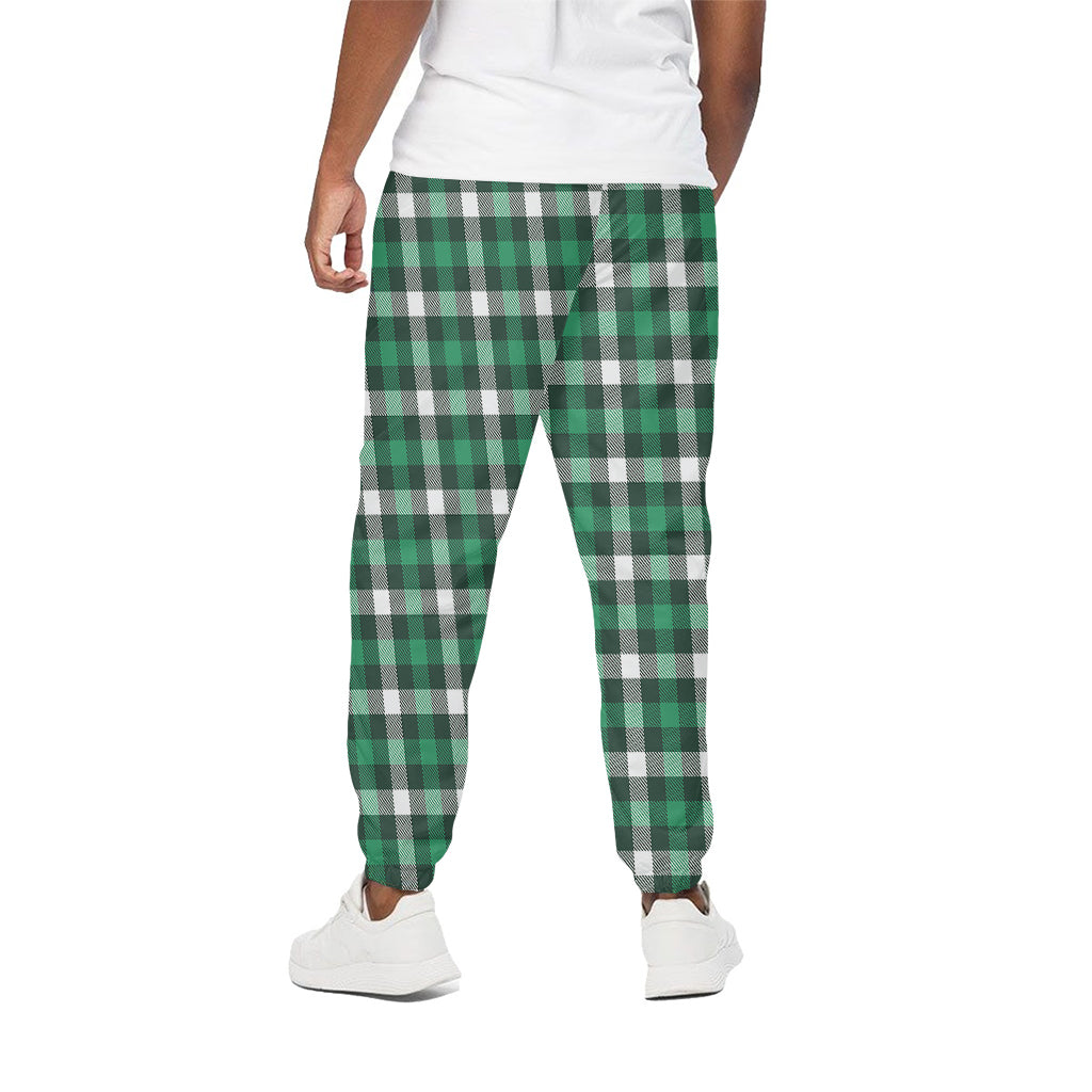 Saint Patrick's Day Stewart Plaid Print Cotton Pants