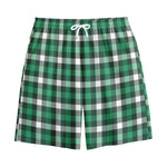 Saint Patrick's Day Stewart Plaid Print Cotton Shorts