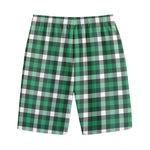 Saint Patrick's Day Stewart Plaid Print Cotton Shorts