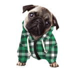Saint Patrick's Day Stewart Plaid Print Dog Zip Up Hoodie