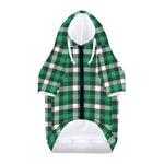 Saint Patrick's Day Stewart Plaid Print Dog Zip Up Hoodie