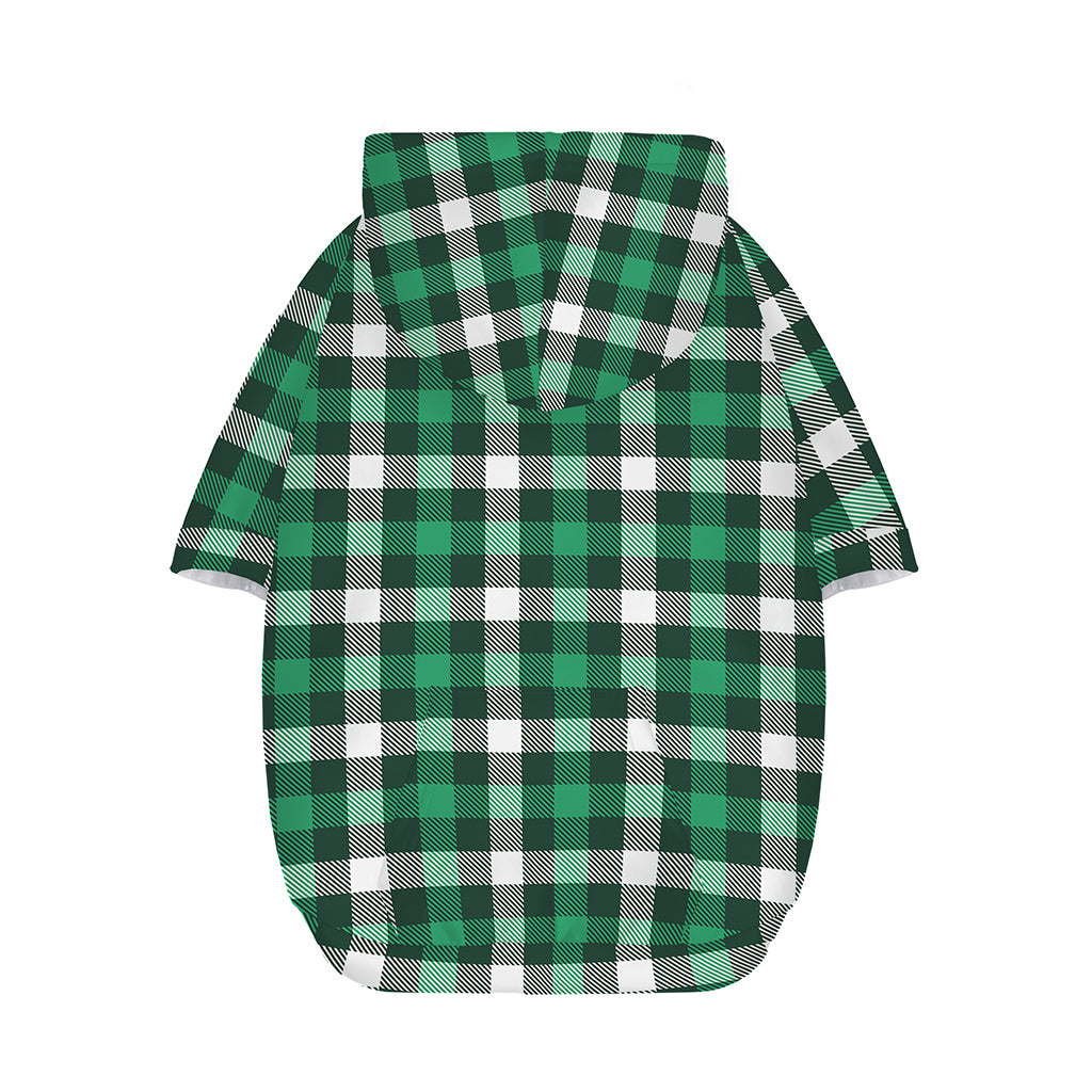 Saint Patrick's Day Stewart Plaid Print Dog Zip Up Hoodie