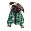 Saint Patrick's Day Stewart Plaid Print Dog Zip Up Jacket