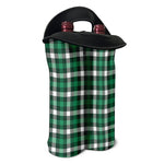 Saint Patrick's Day Stewart Plaid Print Double Neoprene Wine Tote