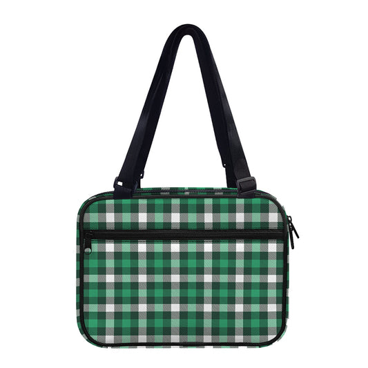 Saint Patrick's Day Stewart Plaid Print Double Strap Bible Bag