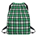 Saint Patrick's Day Stewart Plaid Print Drawstring Backpack