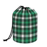 Saint Patrick's Day Stewart Plaid Print Drawstring Makeup Bag