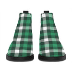 Saint Patrick's Day Stewart Plaid Print Flat Ankle Boots