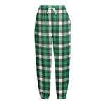 Saint Patrick's Day Stewart Plaid Print Fleece Lined Knit Pants