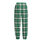 Saint Patrick's Day Stewart Plaid Print Fleece Lined Knit Pants