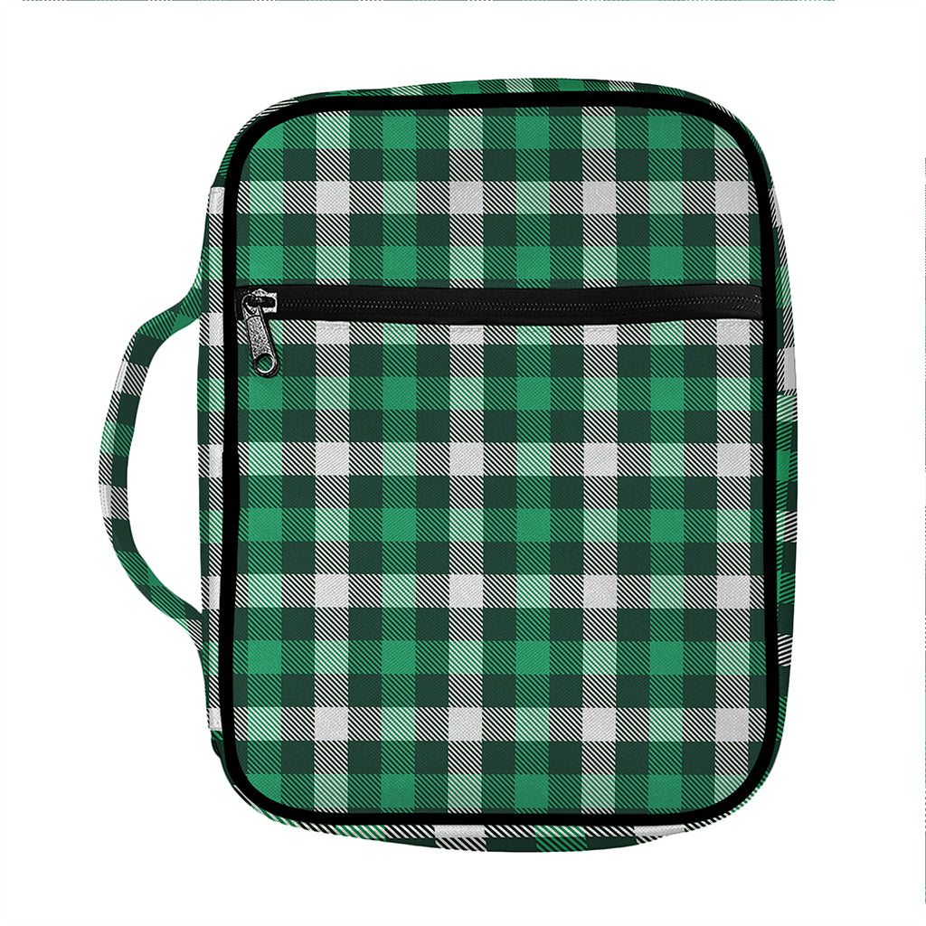 Saint Patrick's Day Stewart Plaid Print Front Pocket Bible Bag