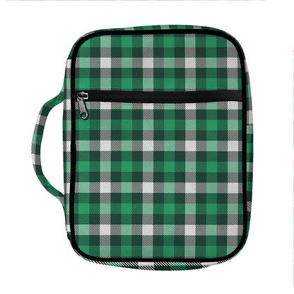 Saint Patrick's Day Stewart Plaid Print Front Pocket Bible Bag